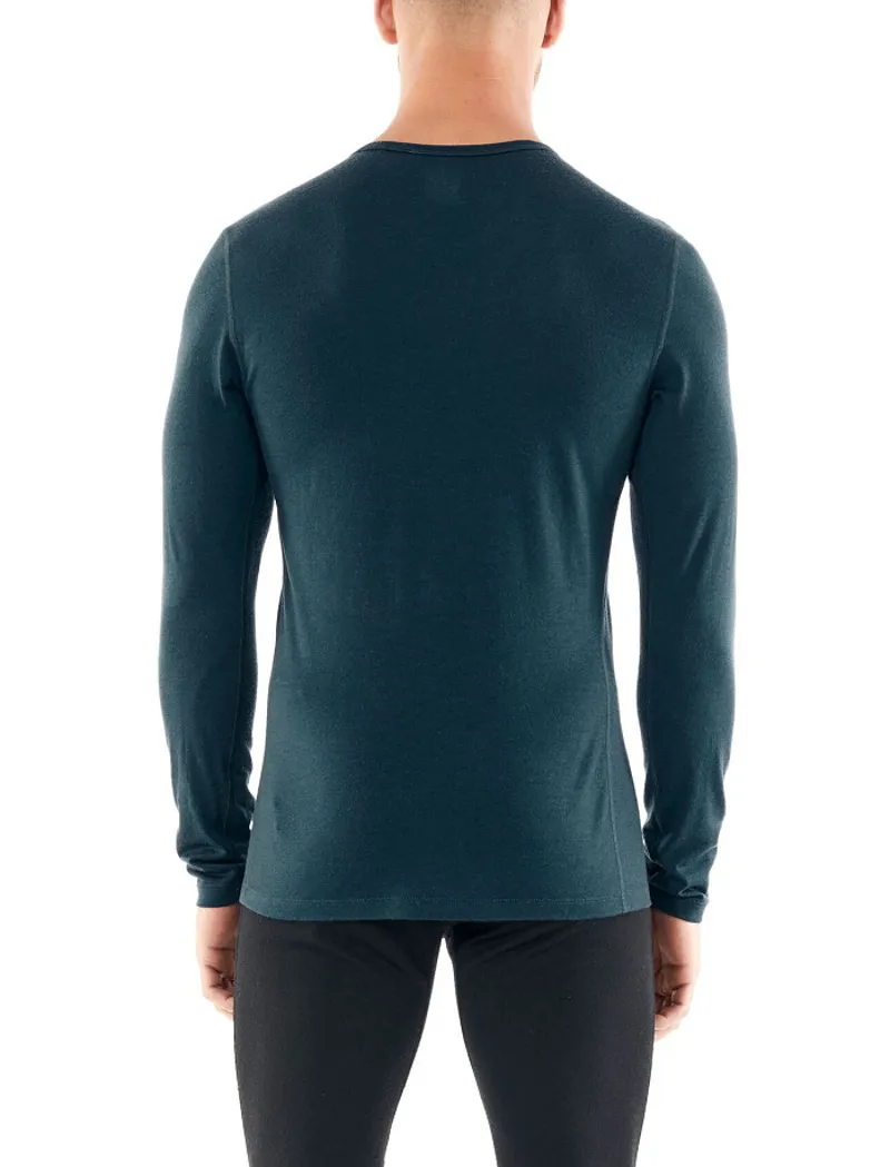 Icebreaker Mens 200 Oasis LS Crewe The Higher We Go Nightfall-2